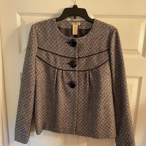 E.Col.O.Gie, Feminine, Vintage Jacket.  Size: Large. Color: Black & Cream.